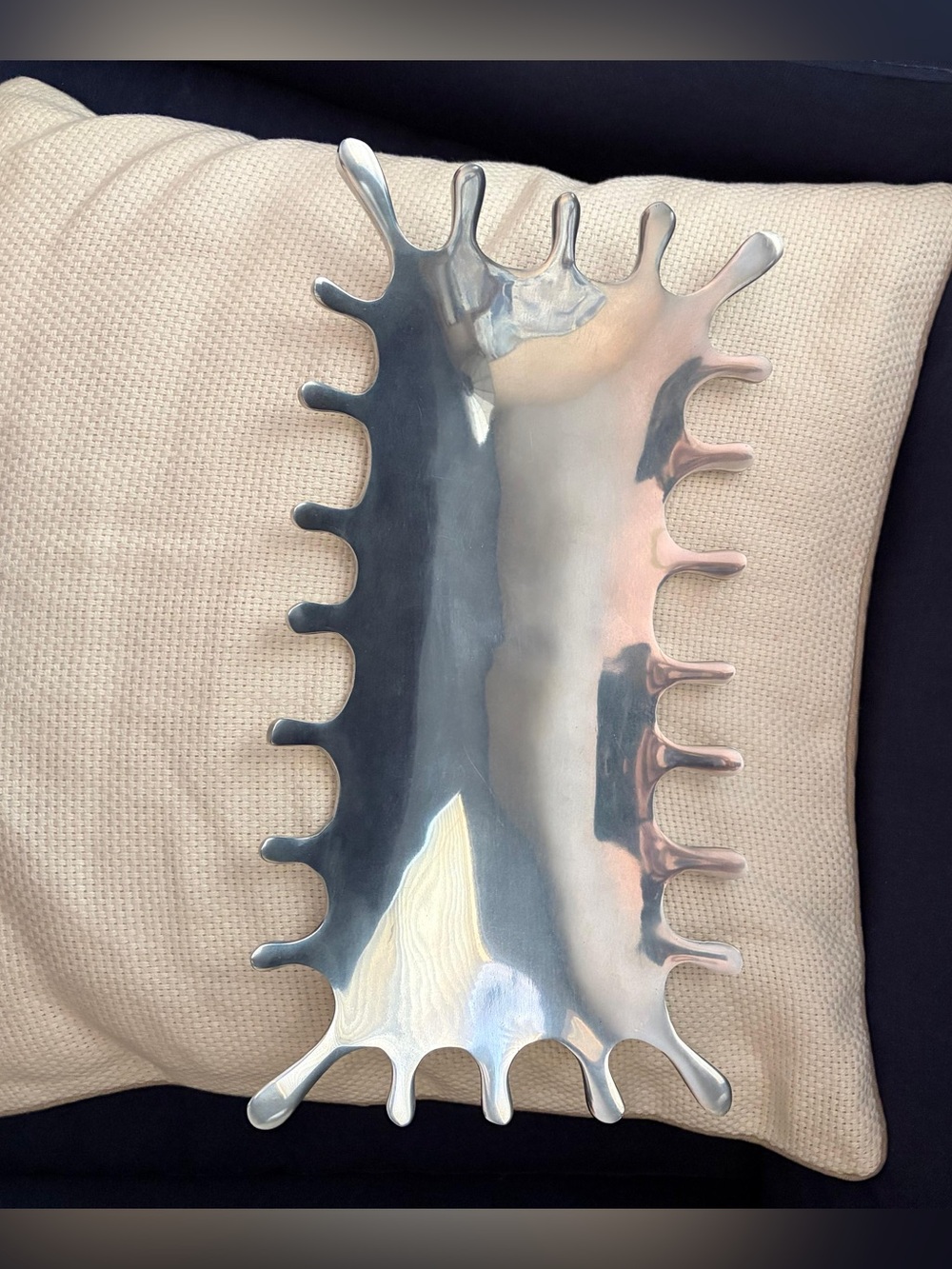 Modern Silver Splash Decorative Tray